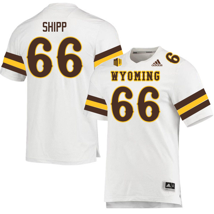 Wyoming Cowboys #66 Ethan Shipp College Football Jerseys Stitched Sale-White